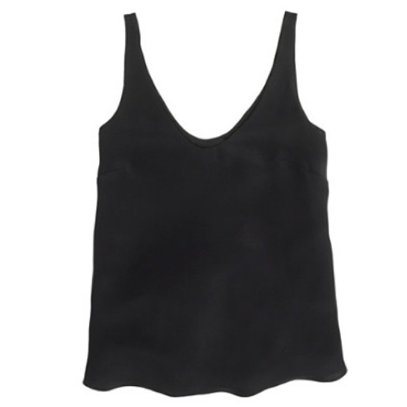 J. Crew Tops - NWT JCrew black silk tank - size 4