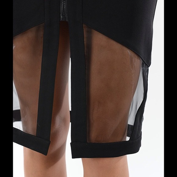 Black Sheer Midi Skirt - Picture 3 of 3