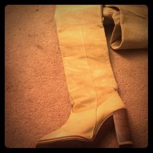 Over the knee real suede boots! Best offer!!