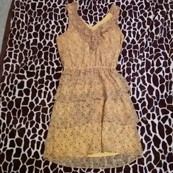 Funn mustard floral summer dress