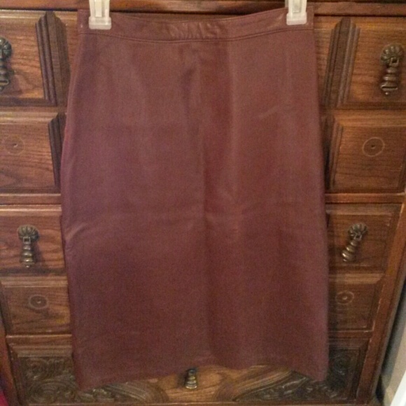 Genuine Leather High Waisted Skirt