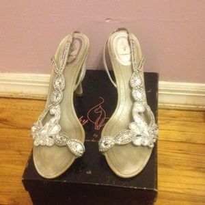 Silver baby phat heels