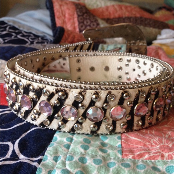 Zebra Rhinestone Belt - Picture 2 of 3