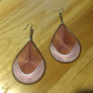 Pink Ombré Teardrop Earrings