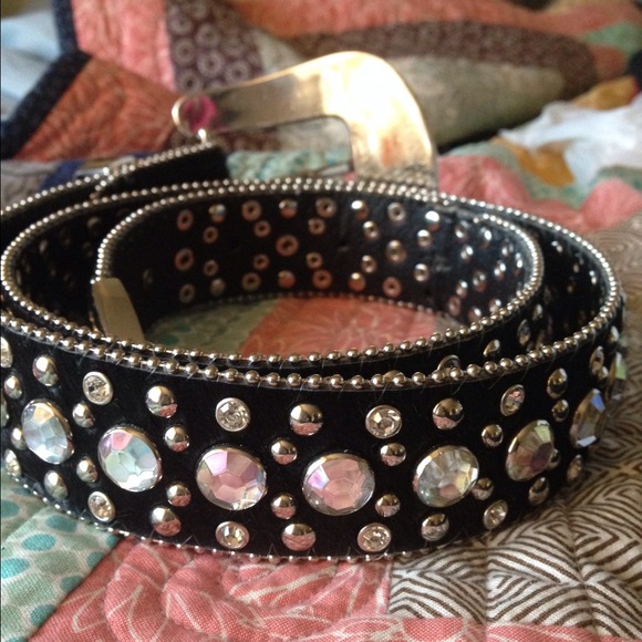 Black Rhinestone Belt - Picture 2 of 3