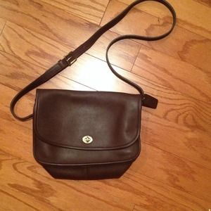 Dark brown coach purse