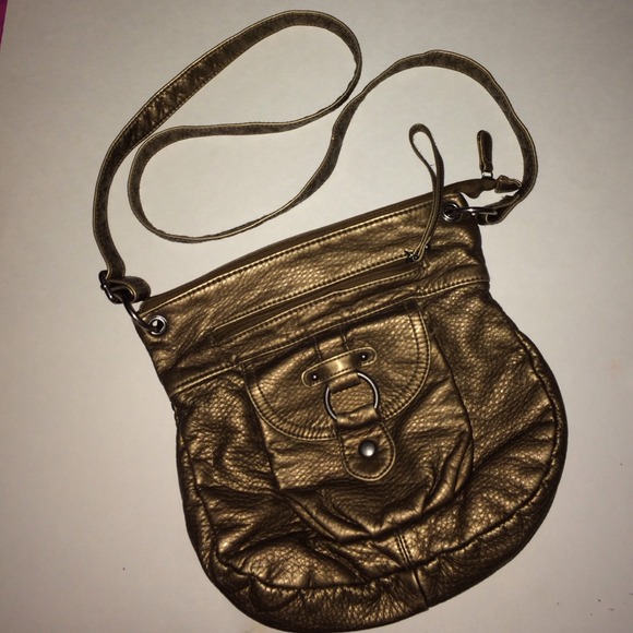 Small gold Mudd Satchel