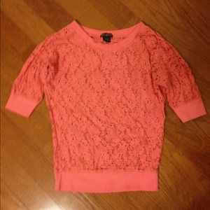 📛SALE📛Coral lace blouse