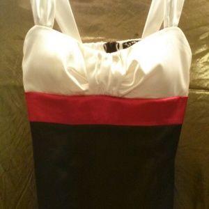 Tight color block party dress