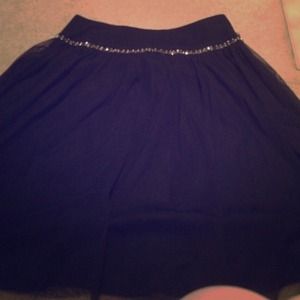 Black skirt with tooling