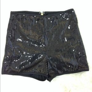 F21 Sequin High Waisted Shorts