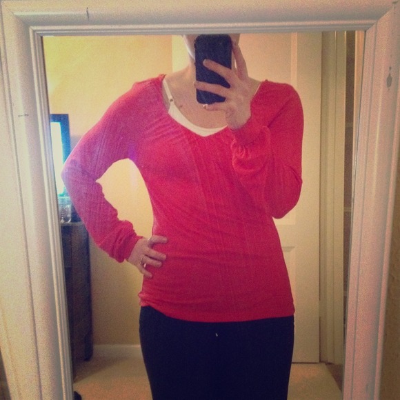 Orange h&m long sleeves shirt