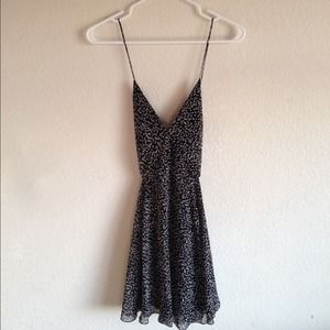 Forever 21 crossback spotted black dress