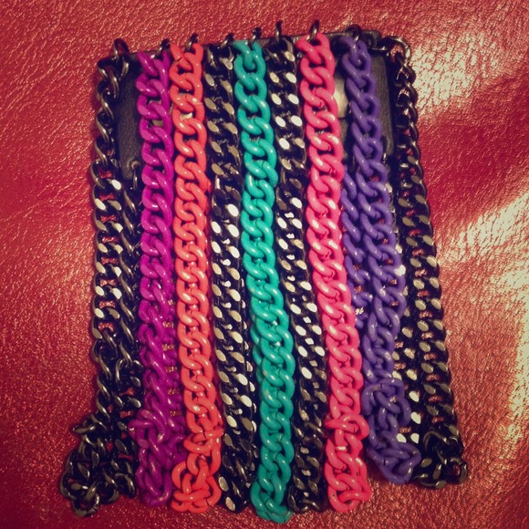 Colorful chain bracelet .