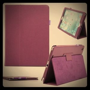 iPad air purple leather case.