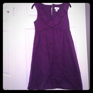LOFT purple sundress with ruffle and detailing