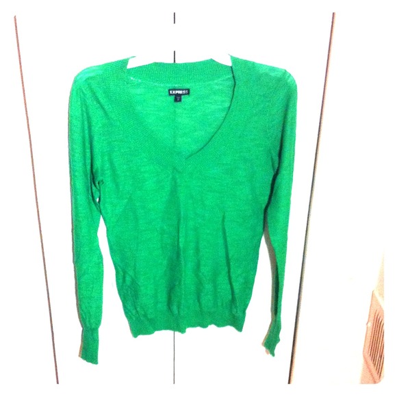 Express Emerald Green Thin Sweater.