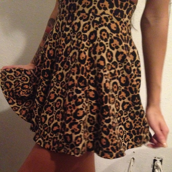 Cheetah skater skirt