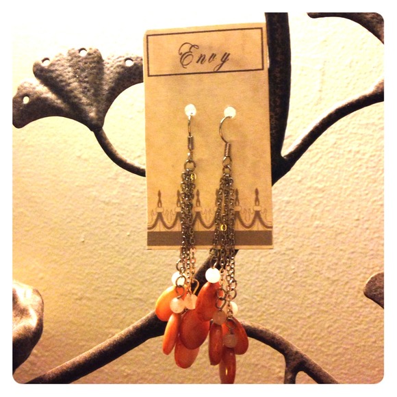 Orange Dangle Earrings