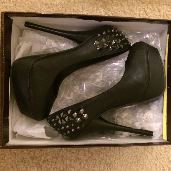 Black Studded Heels