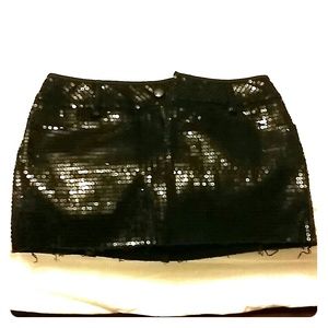 Black sequin skirt