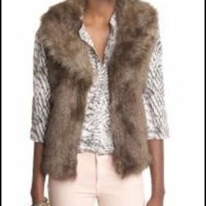Brown fur vest