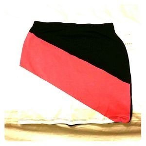 Color block sexy skirt