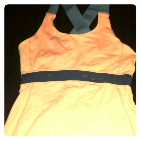 SOLD*****Lululemon orange Push Your Limits tank