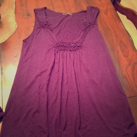 Deep purple flowy top