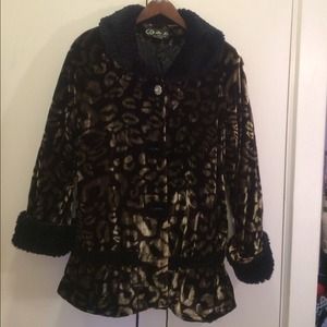 Women's Black Velvet Winter Coat