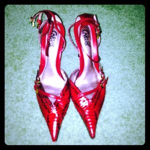 Carlos Santana Low Ankle Strap Pumps