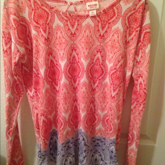 Orange and purple tribal Top