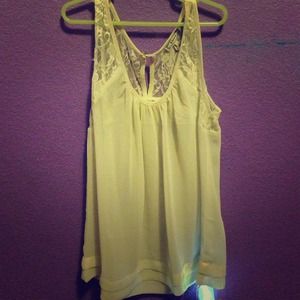 Beige Top with Lace Detailing