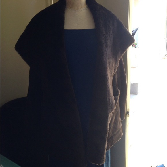 SOLD Vince shearling hoodie jacket
