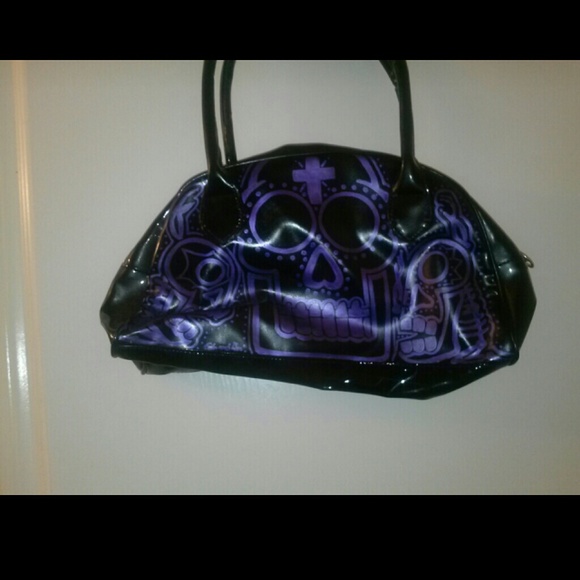 Hand painted dia de los muertos purse