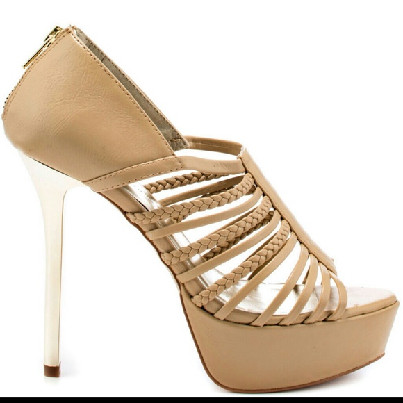 Nude Strappy Heels from Just Fab