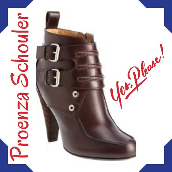 ❗️REDUCED❗️PROENZA SCHOULER BROWN LEATHER BOOTS - Picture 1 of 3
