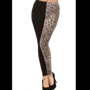 Half cheetah half black leggings!