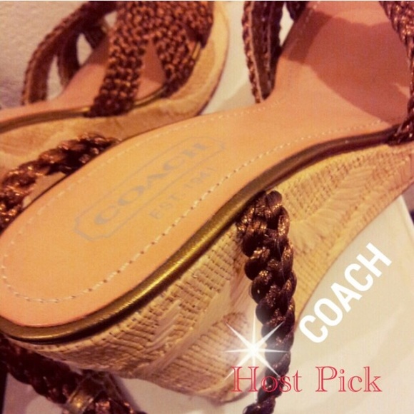 🎉HP🎉🎀Coach wedge platform shoes - Picture 2 of 4