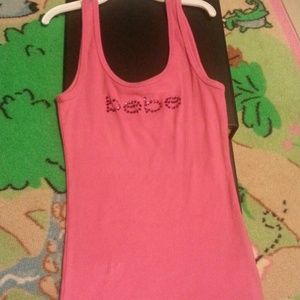 **saleeee Bebe logo tank size m. Hot pink