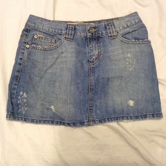 Denim mini skirt
