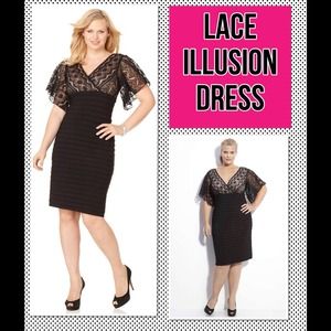 Adrianna Papell Lace Illusion cocktail dress