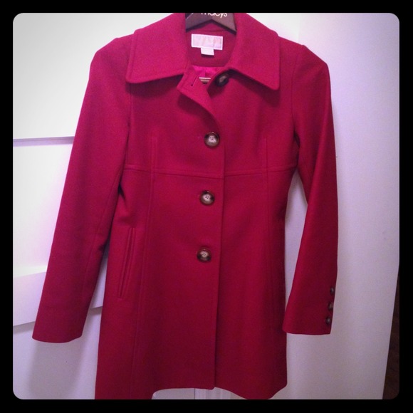 Michael Kors red swing coat