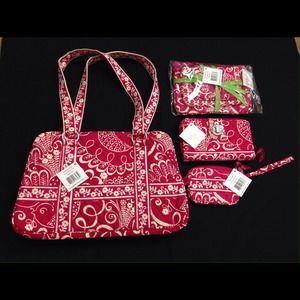 Vera Bradley Twirly Birds Pink Set