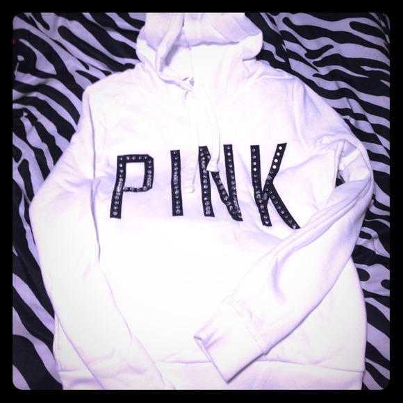 Victoria's Secret white pull over hoodie