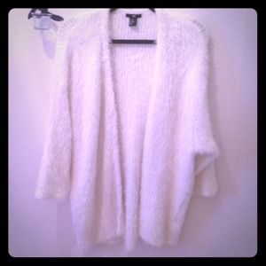 Fuzzy White Cardigan H&M