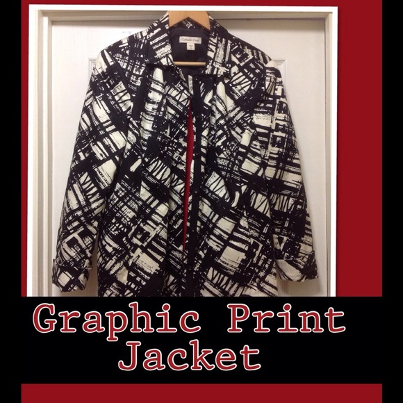Coldwater Creek Graphic Print Blazer