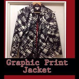 Coldwater Creek Graphic Print Blazer