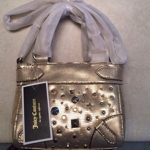 NWT Juicy Couture mini gold purse