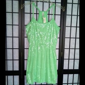 Aeropostale Mint Dream Sequin Slip Knit Dress